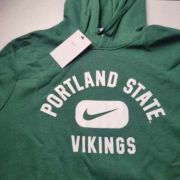 Nike Portland State Vikings Hoodie Large Green Pullover NCAA Collage Football - Picture 5 of 8
